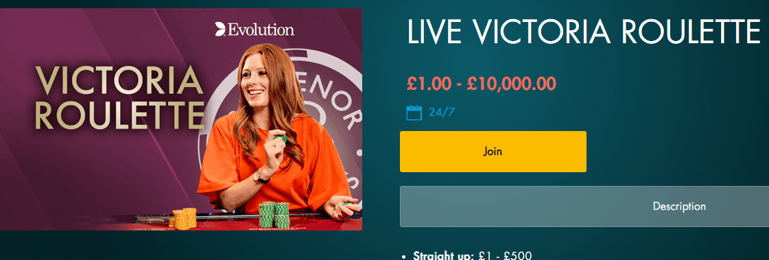 Grosvenor Live Roulette