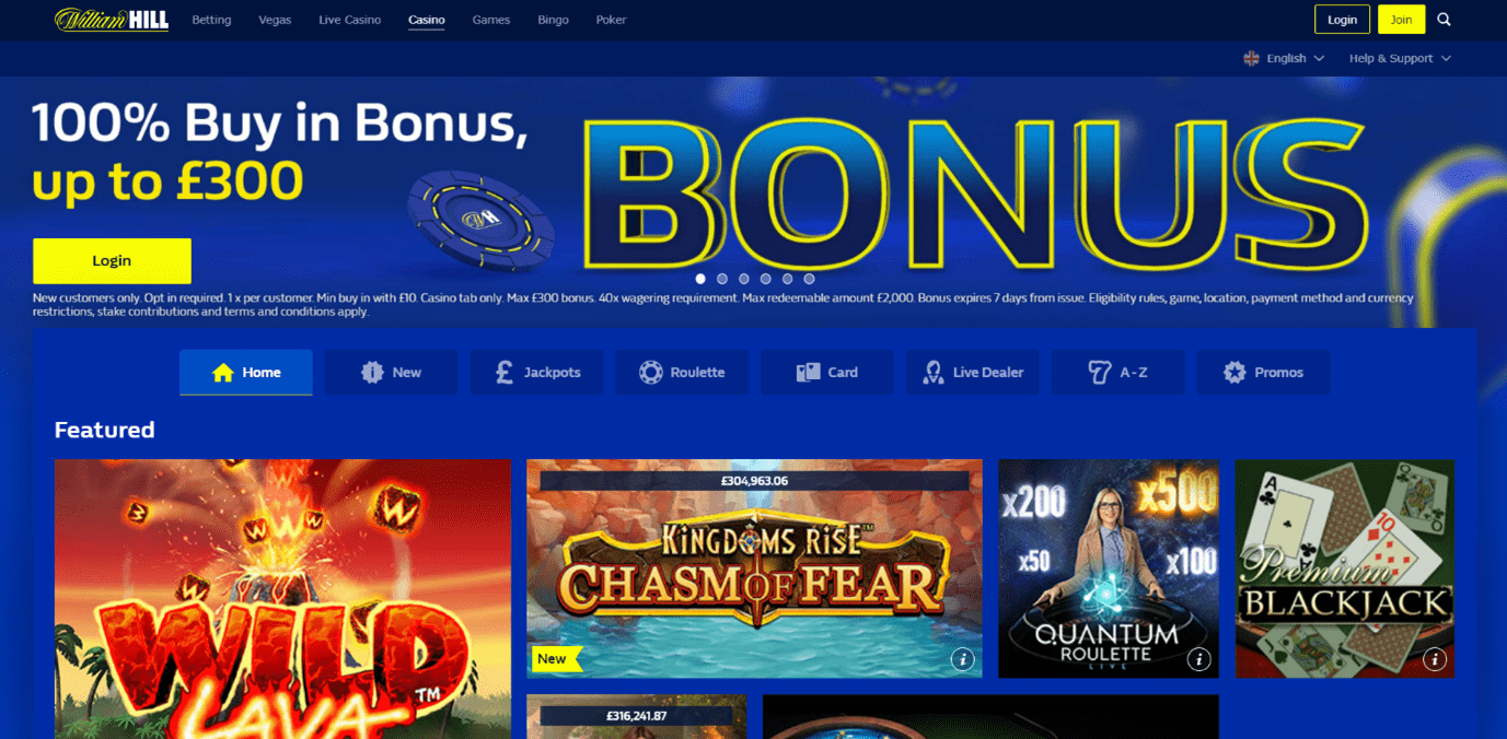 William Hill Casino Page