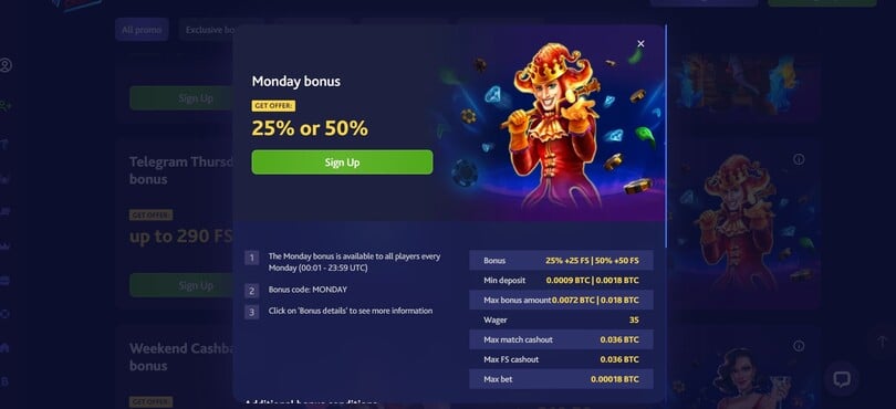 7Bit Casino Monday Bonus