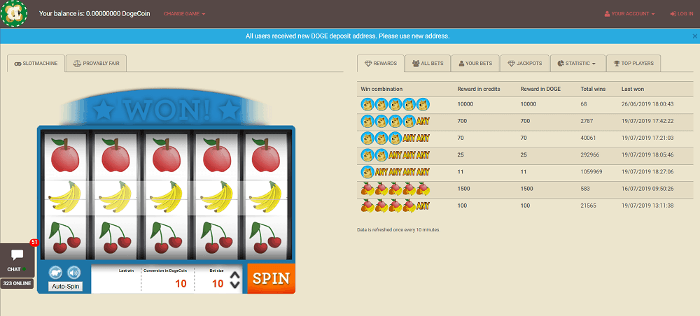Crypto Games Dogecoin slots