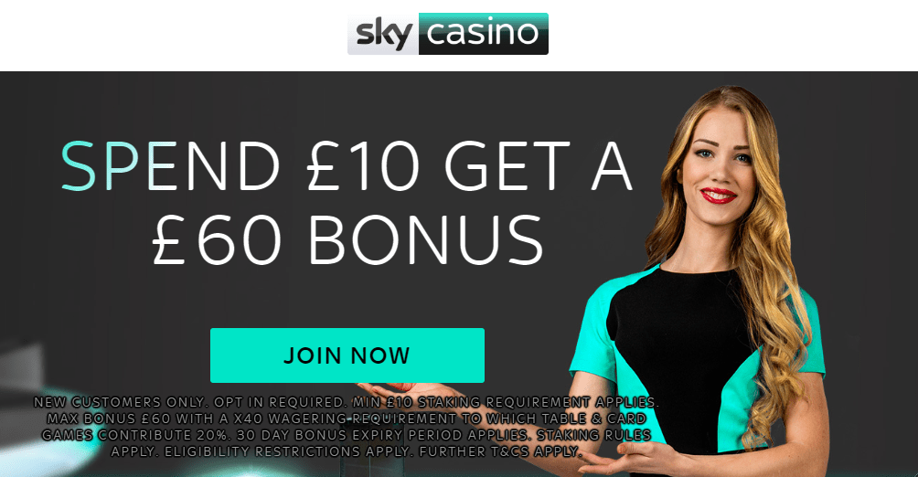 Sky Casino Welcome Bonus