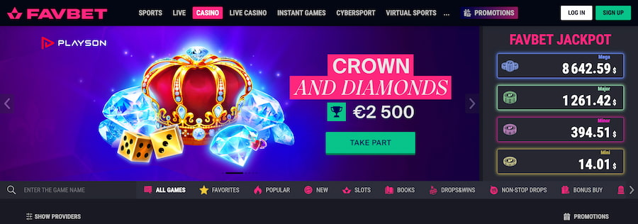 Favbet casino design