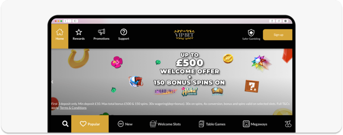 VIPBet Casino Design