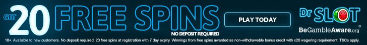 Dr Slot Welcome Bonus 20 Free Spins