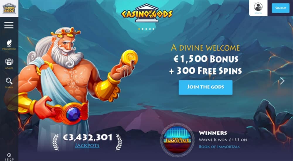 Casino Gods Homepage