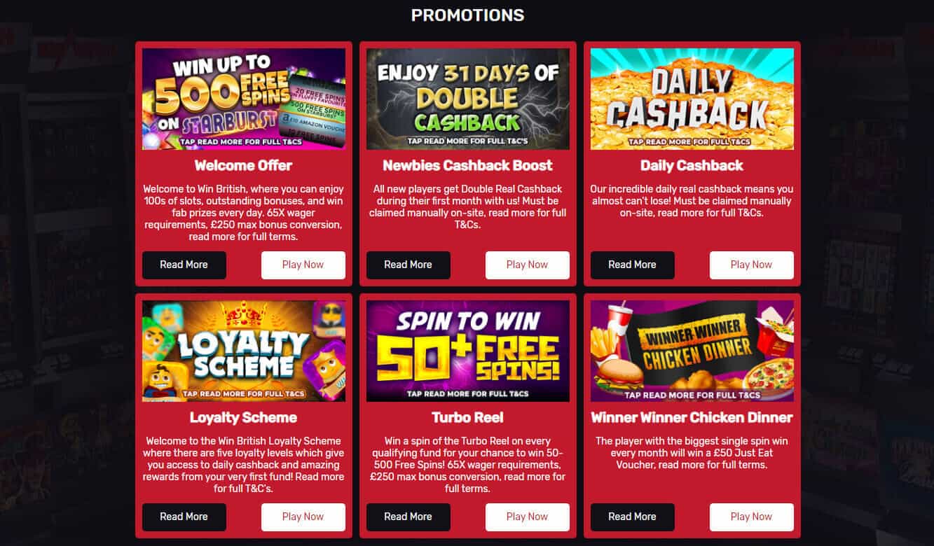 Win British Casino Promotions