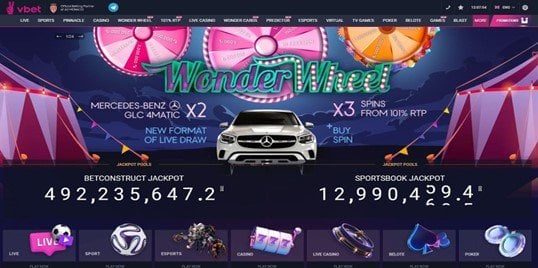 Wonder wheel offer by VBET