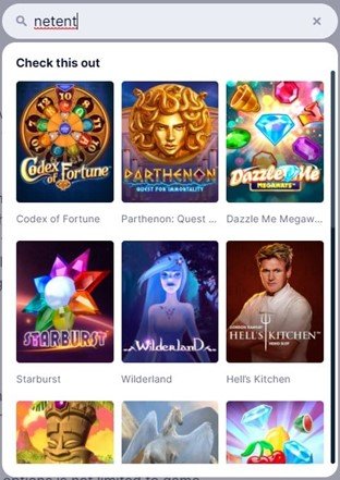 CasinoFriday website search bar feature