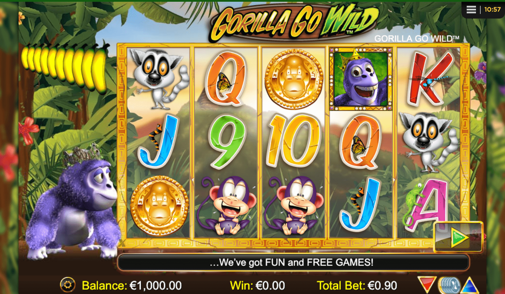 Gorilla Go Wild NextGen Gaming Slot
