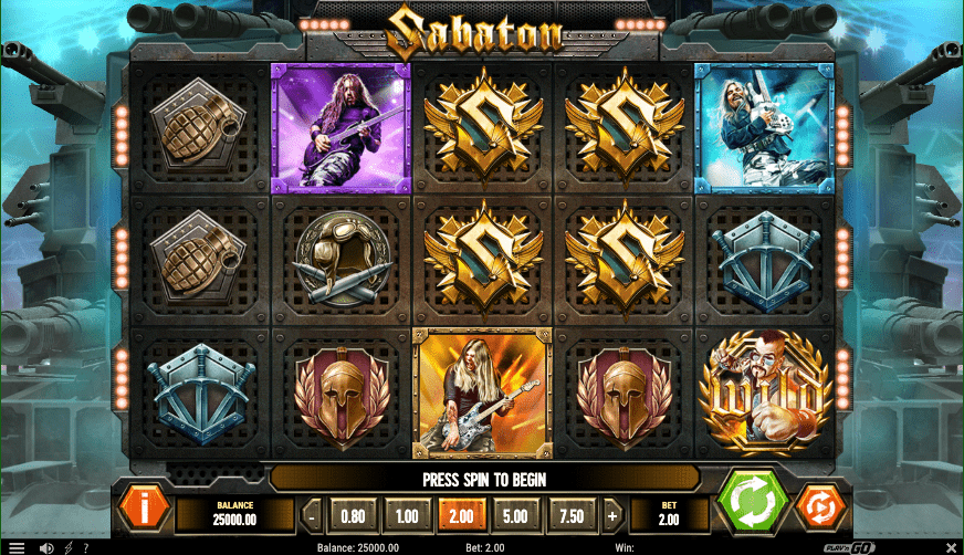 An image of the Sabaton slot game