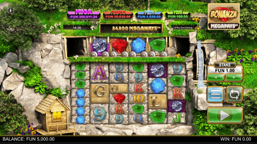 An image of the Bonanza Megapays slot game