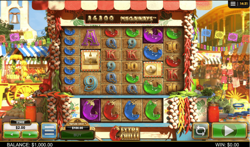 An an image of the Extra Chilli Megaways slot games