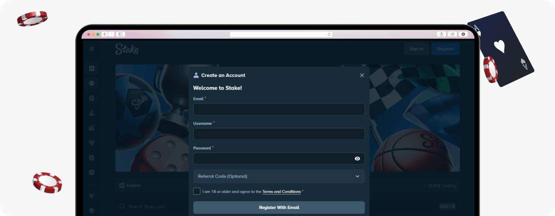 Stake registration form