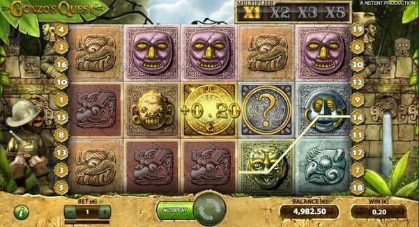 gonzo's quest demo game screenshot
