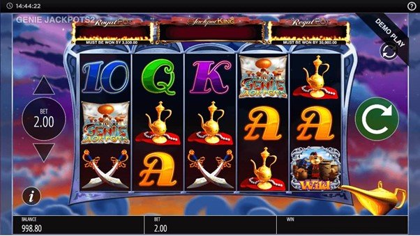 Genie jackpots screenshot