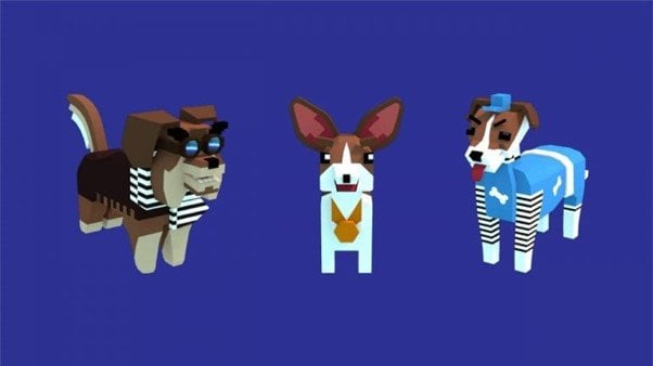 Examples of NFT puppies in Puppy Planet.