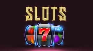 An image of a banner displaying the word 'slots'