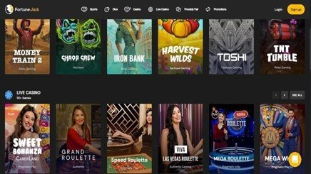 Casino Games Lobby FortuneJack
