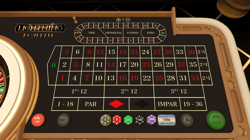 Lightning Roulette at Playzee