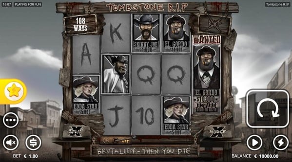 A screenshot from Nolimit City’s Tombstone RIP.