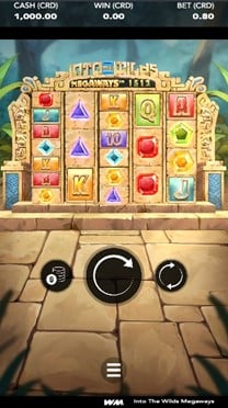 A screenshot from Worldmatch’s Into the Wild Megaways™, which was designed specifically for mobile.