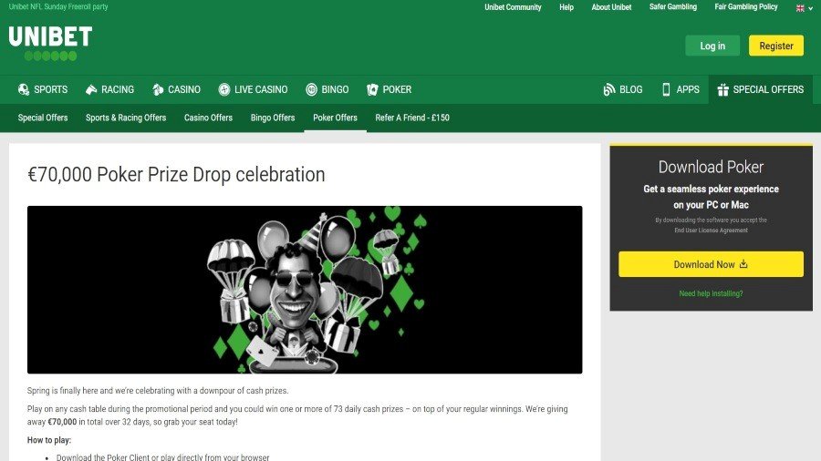 Unibet Poker Prize drop