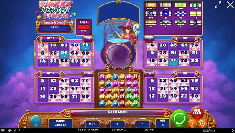 A screenshot from Play’n Go’s Sweet Alchemy Bingo.