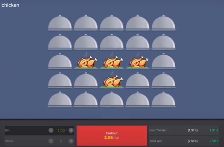 A screenshot from MyStake Casino’s Chicken.