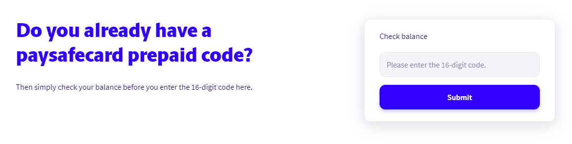 paysafecard prepaid code