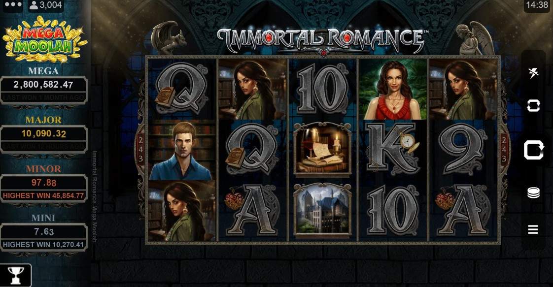 Immortal Romance Mega Moolah Screenshot