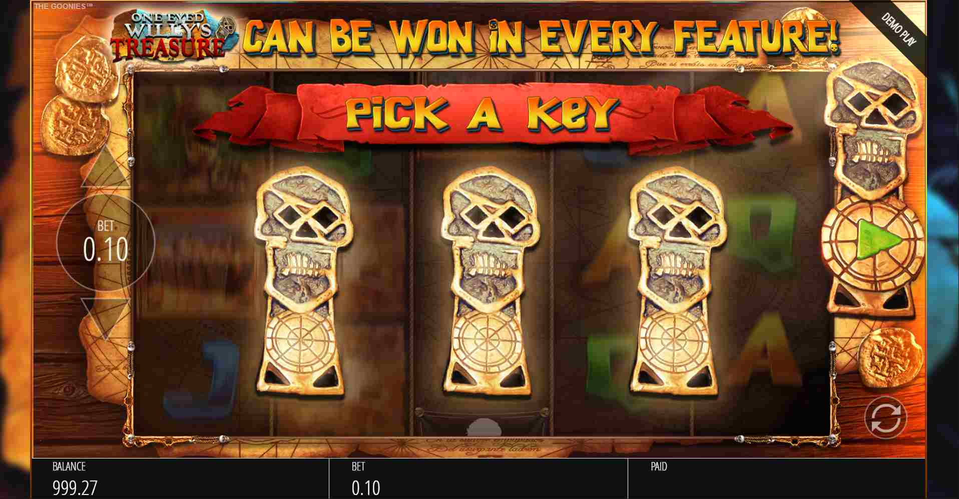 The Goonies Key Feature Screenshot
