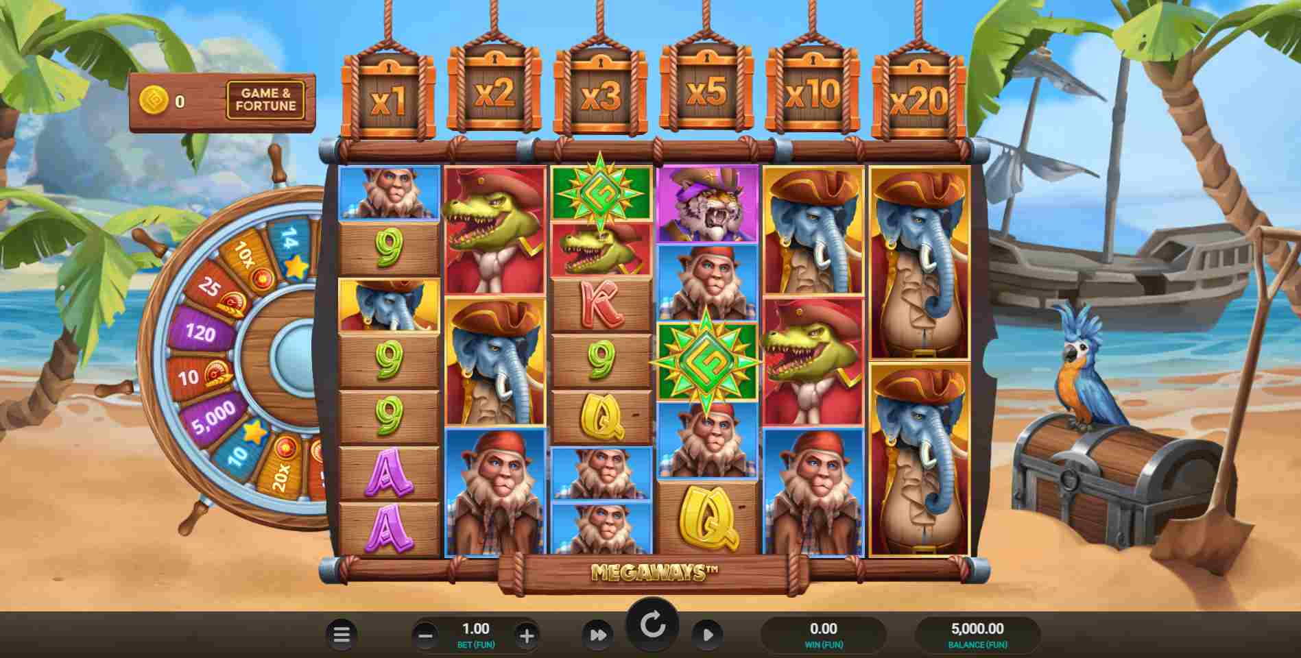 Wild Buccaneers Megaways™ Gameplay Screenshot