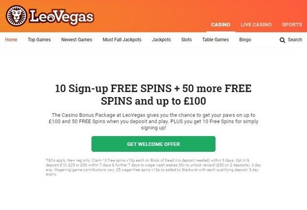 LeoVegas Welcome Offer