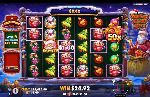 Santa's great gifts slot screenshot