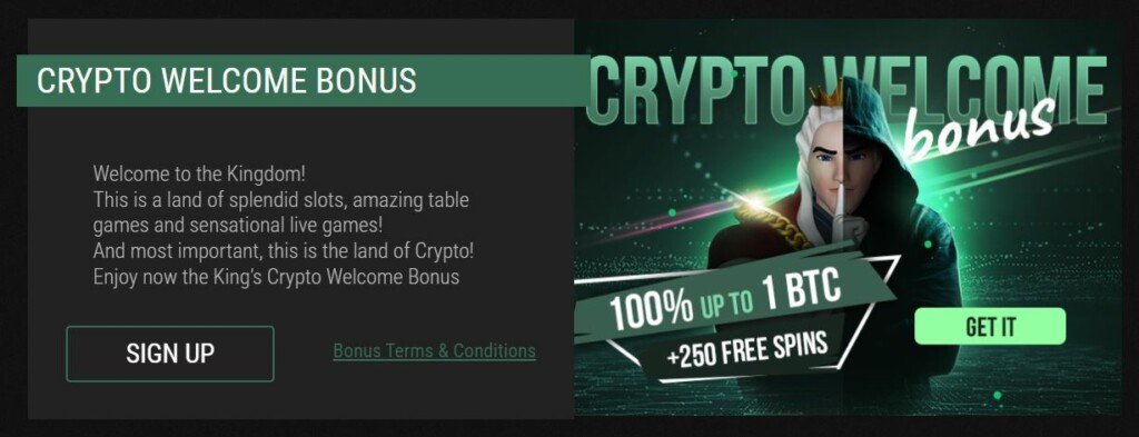 King Billy Bitcoin Welcome Offer