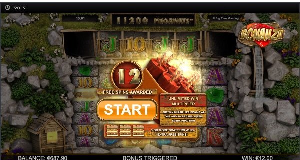 Bonanza Megaways™ Free Spins Screenshot