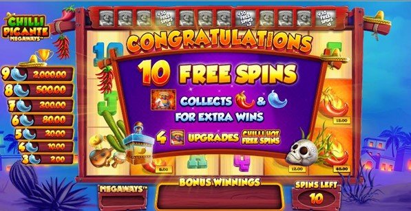 Chilli Picante Megaways™ Free Spins