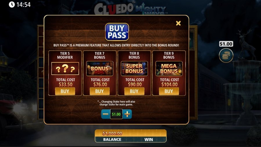 Cluedo Mighty Ways Buy Pass™ Screenshot