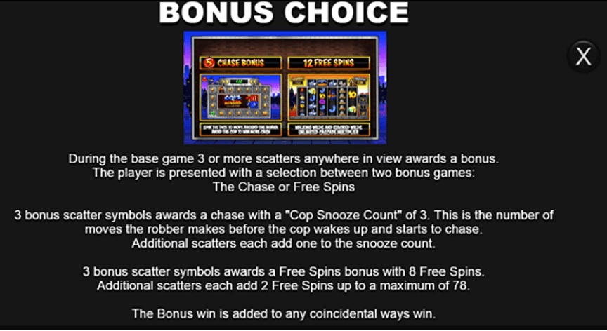 Cops ‘n’ Robbers Megaways™ Slot Bonus Choice Explanation