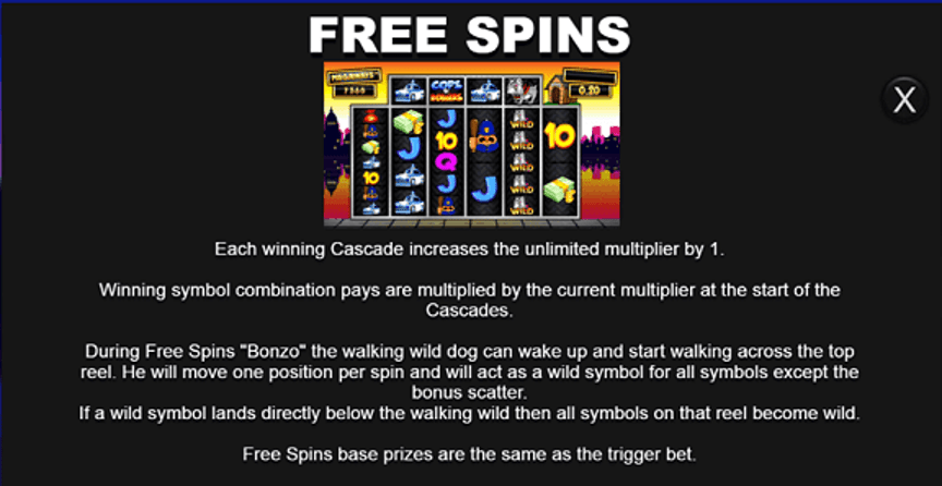 Cops ‘n’ Robbers Megaways™ Slot Free Spins Explanation