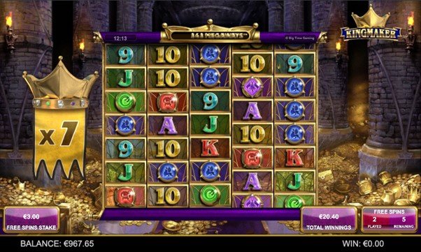 Kingmaker Megaways™ Free Spins Feature