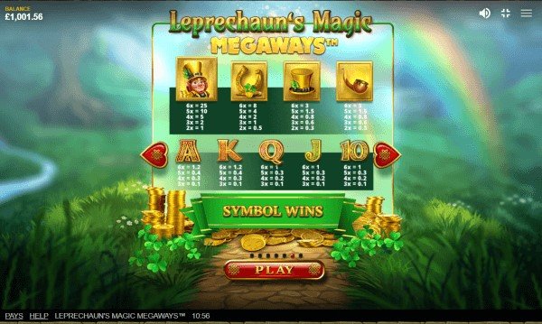 Leprechauns Magic Megaways™ Paytable