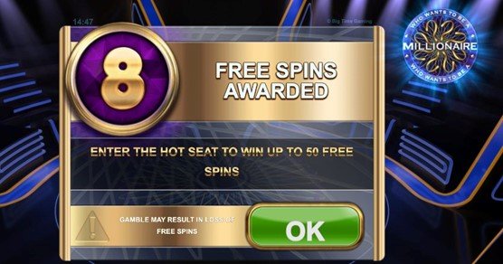 Who Wants To Be A Millionaire Megaways™ Free Spins Screenshot