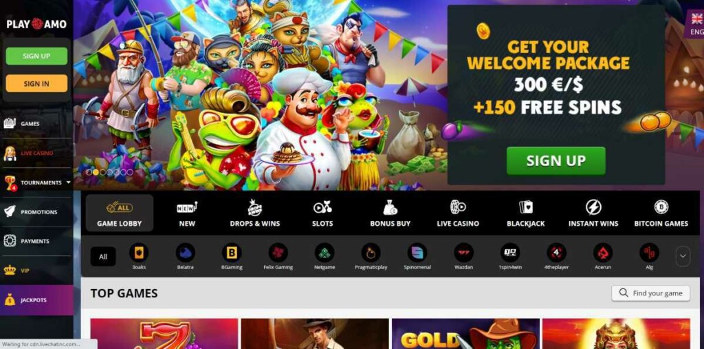 Screenshot Playamo Lobby