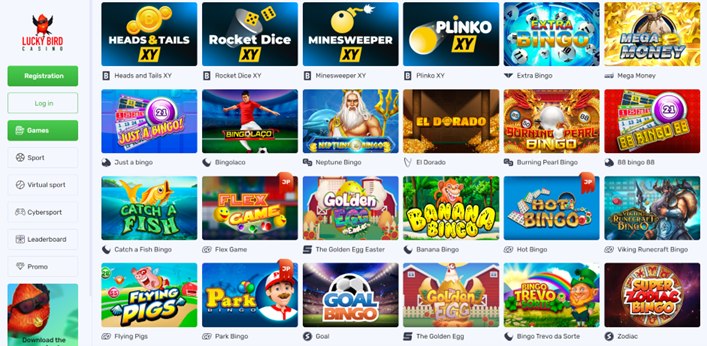 Screenshot Arcade luckybird games Lobby