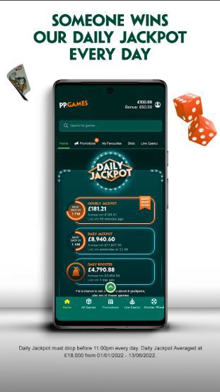 Paddy Power Games App Interface Screenshot