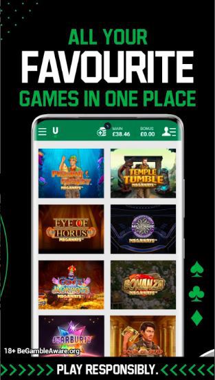 Unibet App Screenshot of Interface