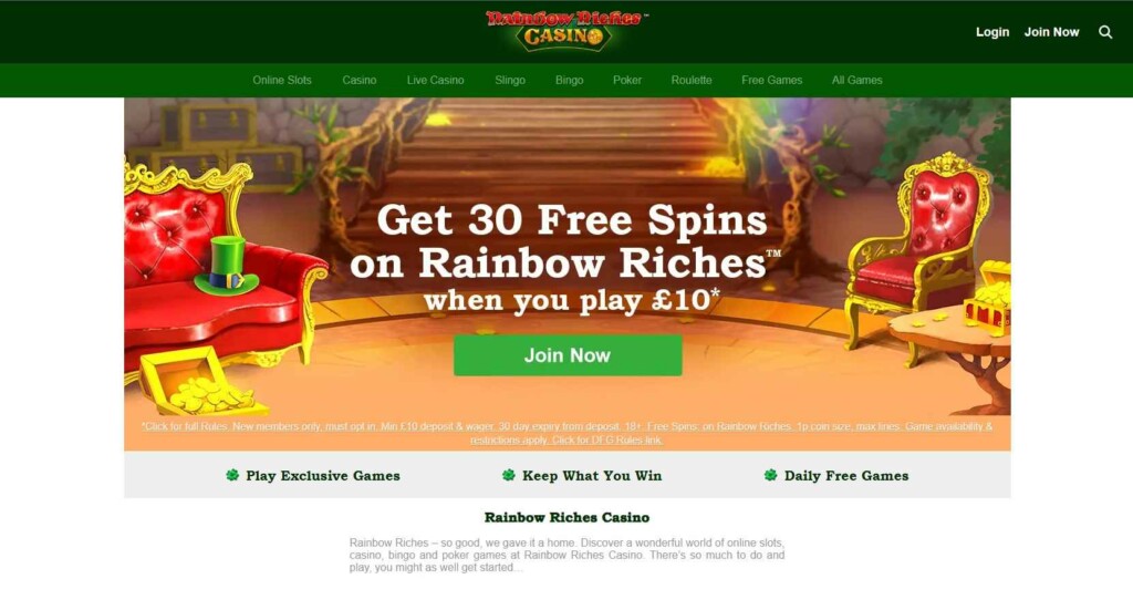 Rainbow Riches Gamesys