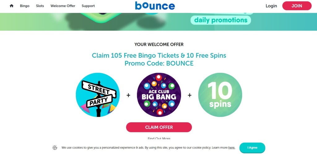 Bounce Bingo Welcome Bonus