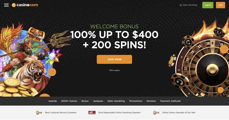 Casino.com 100 bonus